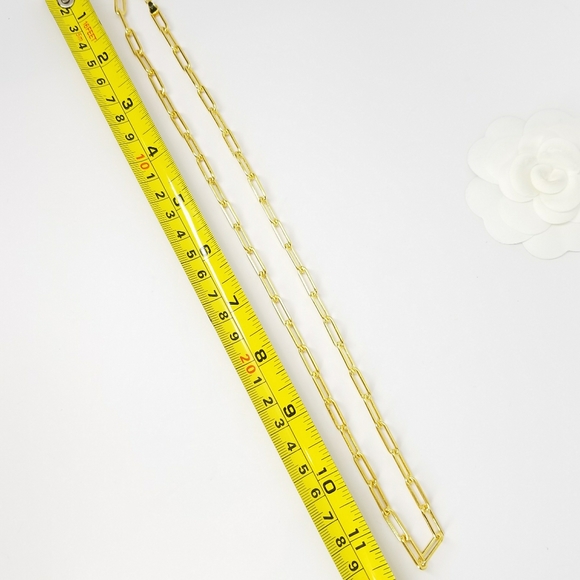 NWT 18K Gold Filled Paperclip Links Chain Necklace - Picture 10 of 10